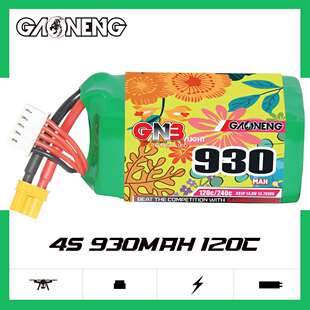 GNB高能930mAh4S14.8V120C涵道穿越机航模FPV高倍率锂离子电池