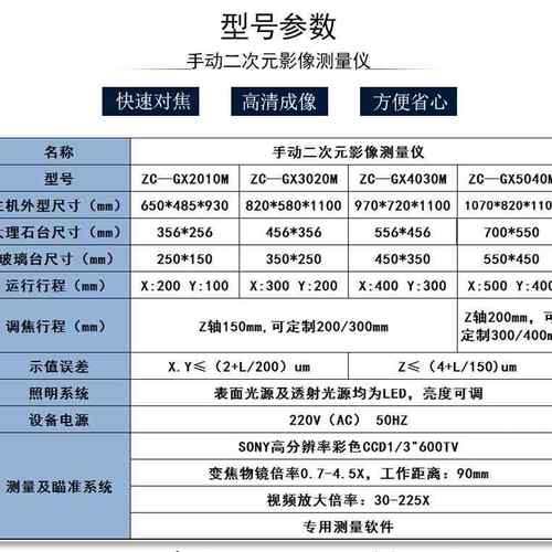 手动二次元影像测元量3020手五金塑胶机ZC-GX302尺寸2测次测量仪