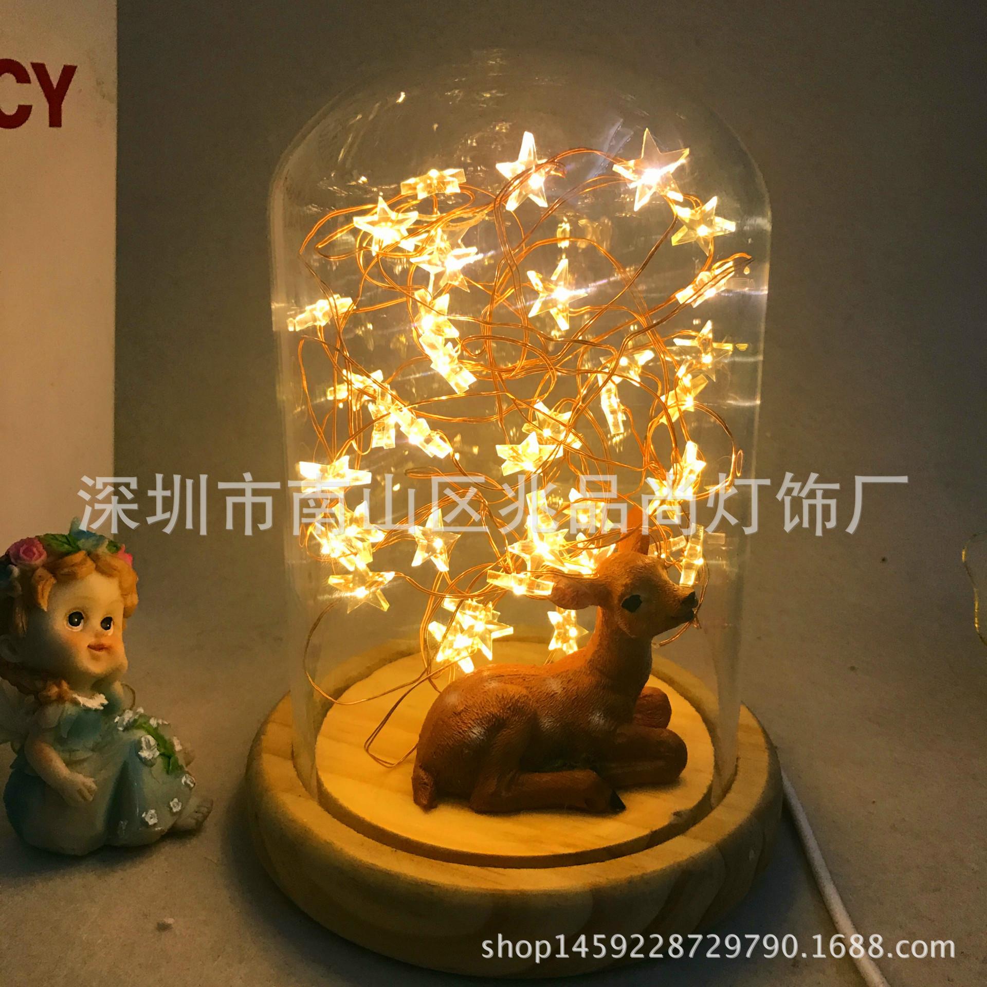 新款直销新款上市第二代火树银花灯 星空灯USB小夜灯北欧风格创意
