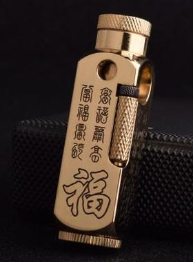 高档Queria黄铜手工烟弗c拉米多古火董煤油打机斗复古周润发和平