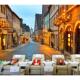 3D欧式 饰壁画音乐餐吧围炉煮茶墙纸露营风烧烤壁纸 小镇建筑街景装