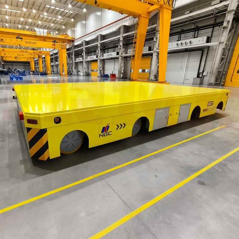 无轨电动地平车 舵轮万向蓄电池平车 货物搬运用转向车