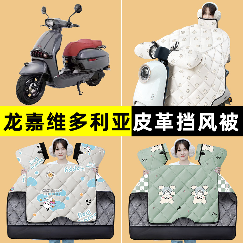 龙嘉维多利亚150SI/250/300踏板摩托车挡风被冬季加绒加厚改装饰