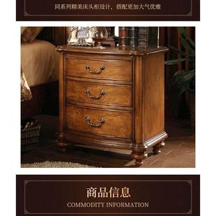 主美式实木床欧式复古大帝床奢华柱子床柱皇床简约高婚qx卧双人床