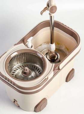 839亿得驱动拖把桶懒拖把免手双洗家旋转用脱水不人锈钢拖把拖地