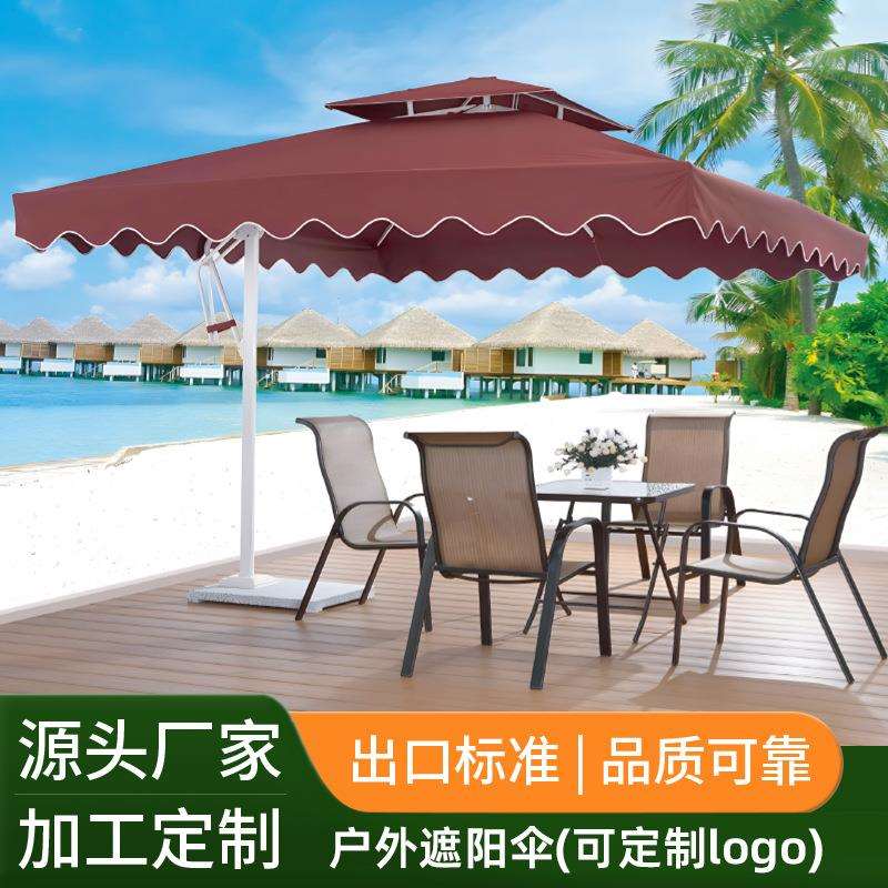 户外遮阳伞罗马伞岗亭大理石底座方形庭院遮阳伞工厂直发图片