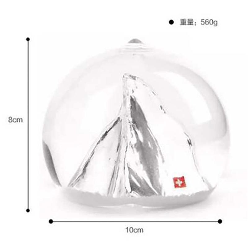 浪漫阿尔卑斯山雪球水晶球 瑞士马特洪峰雪花摆件创意礼品教师节