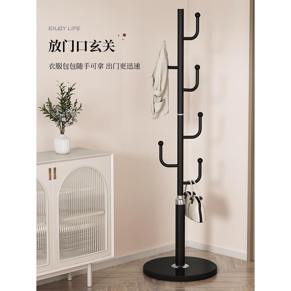 简易衣帽架落地卧室家用挂衣架单杆立式房间客厅晾衣服挂包铁新品