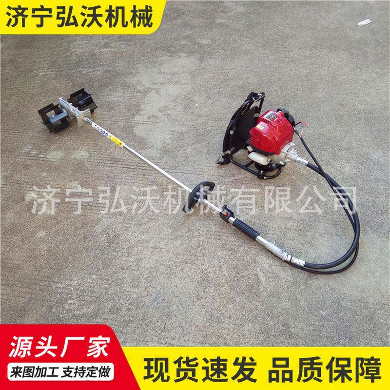 微型便携式手动除草机背负式草地割草机汽油动力植保机器