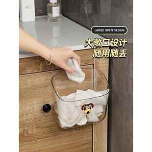 废弃洗脸巾收纳盒壁挂二次擦脸纸回收盒用过的棉柔巾透明挂篮沥水