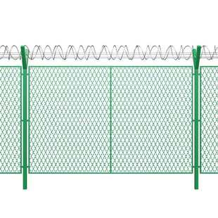 机场护栏网Y型立柱刀片刺网防护网河道水库围栏安全防御网厂家