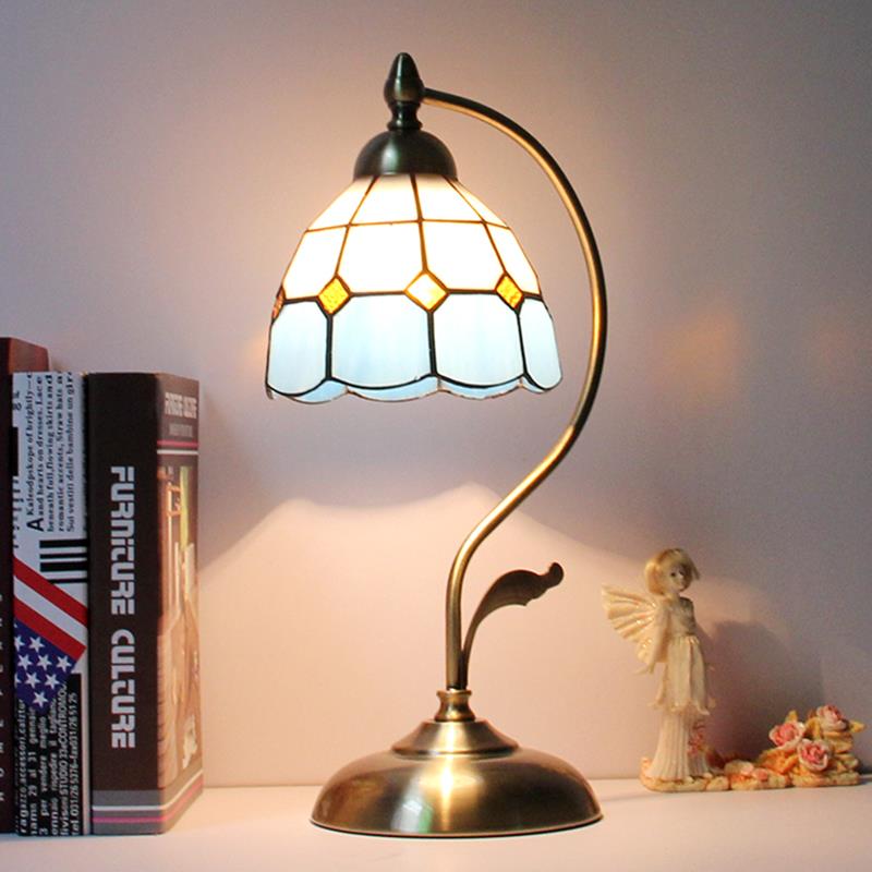 高档新中式美式卧饰室床头式海灯欧触摸调光装灯浪漫地中风格遥控