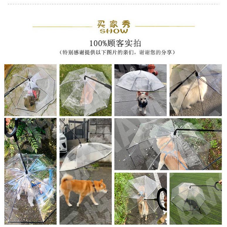 用透明雨宠物节雨伞狗狗C型雨伞宠品厂家直销可调天1808Umbr遛狗
