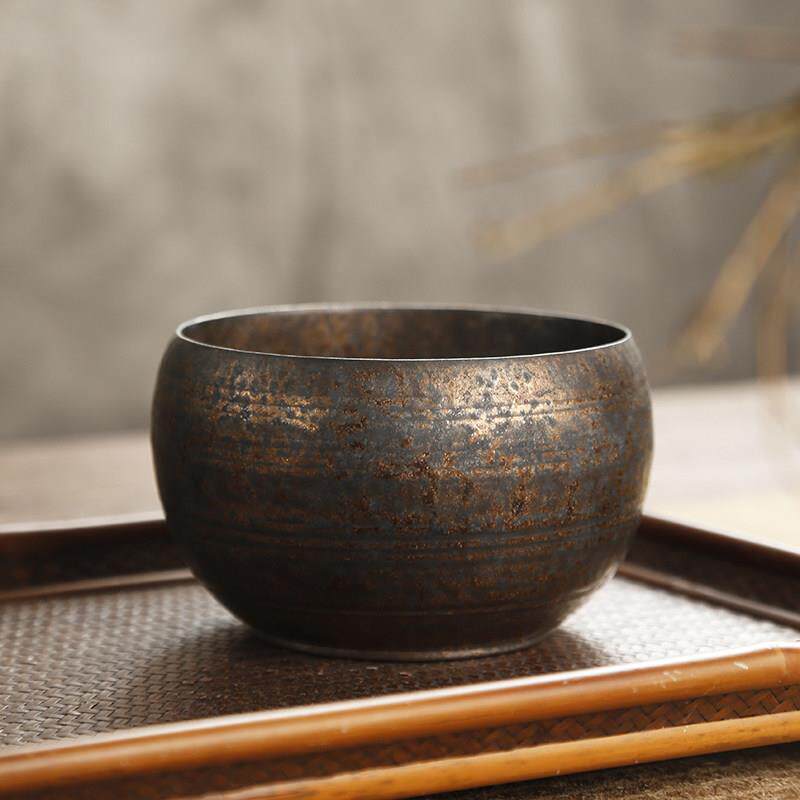 粗陶水盂茶钵茶洗茶渣缸建水茶盂 家用笔洗水洗 茶渣桶小号洗茶杯