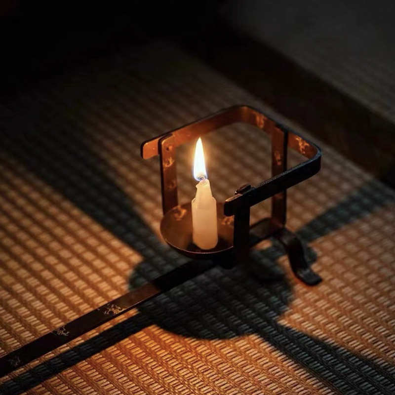立木堂中式复古烛台挂壁禅意手工蜡烛台茶空间摆件装饰蜡烛台配件