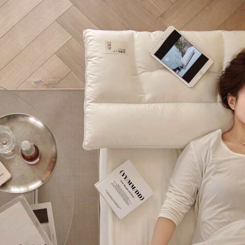 全棉防钻绒枕头枕芯一只护颈椎助睡眠低枕夏季家用柔软成人枕头
