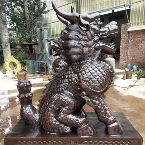 麒麟雕塑动物铜麒麟摆件大型纯铜麒麟雕塑