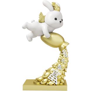 公司客厅创意办公室酒柜兔店铺桌面家居装饰品摆件店里然暴富