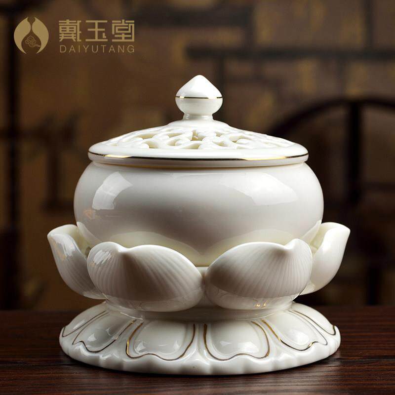 采购产品戴玉堂陶瓷莲花香炉佛像,家庭客厅,茶道,香檀香塔线香