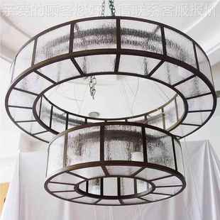 中式美复古大吊灯式酒店包ASD-HY88间高档会所饮包房中山家装新餐