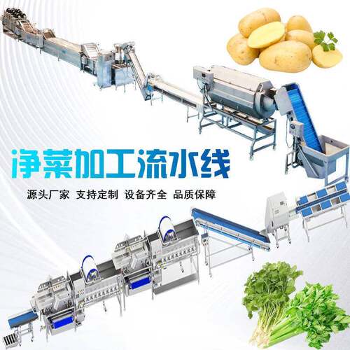 净菜加工流水线全自动蔬菜加工生产线出成率连续式净菜加工设备