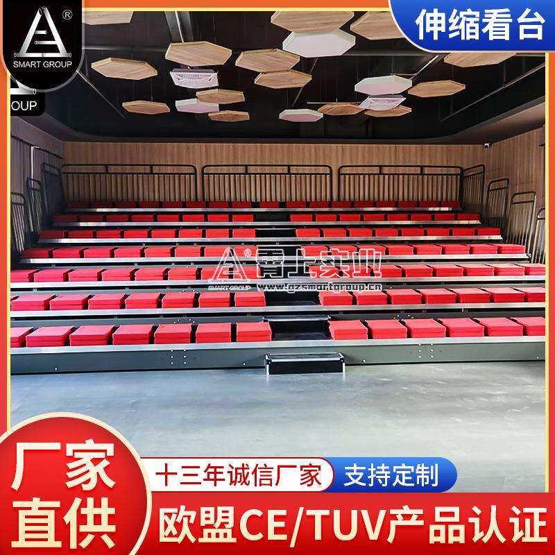 翠珑湾外国语幼儿园7层室内用伸缩看台学校场馆观众席看台椅