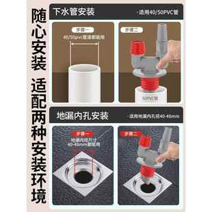 厨房洗碗机净水器下水三通前置小厨宝地漏共用排水管道防臭溢接头