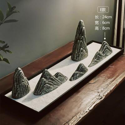 新款泥巷新禅中式入假口摆件书景房软摆件陶瓷山石干观