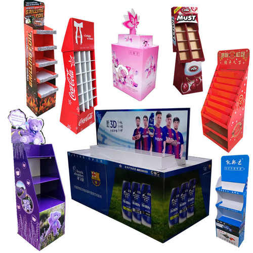 供应厂家瓦楞彩色/展示pdq盒货架各种盒展示架展示纸义乌纸/