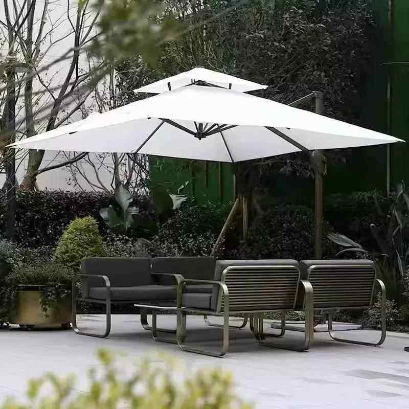 合户外不钢沙发防雨防晒庭院花园酒461艺店家锈具室外休闲组铁沙