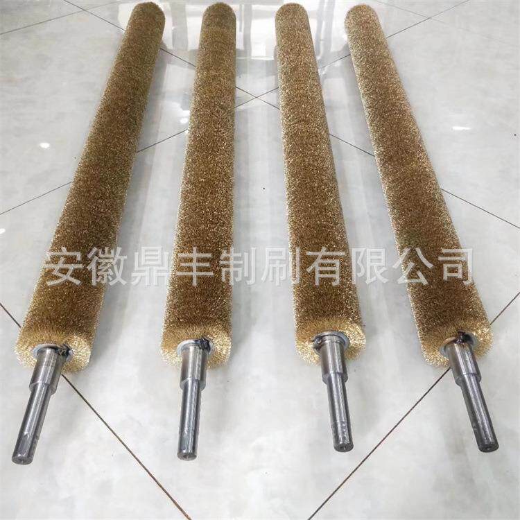 批量生产工业钢丝刷辊缠绕式钢丝刷辊不锈钢丝清洁除锈辊刷
