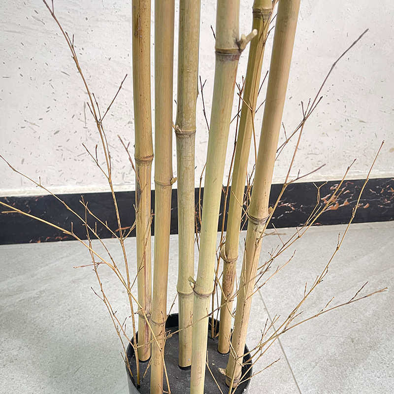 仿真竹子假竹子盆栽商场酒店餐厅隔断装饰屏风围栏假毛竹植物盆栽