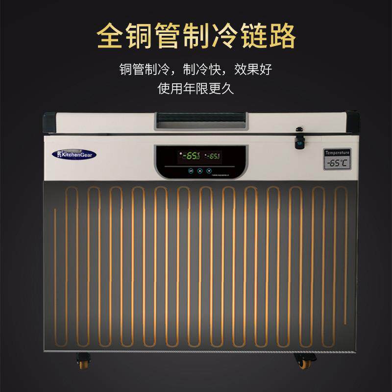浙厨卧式超低温冰柜零下60/80度家用深冷海鲜柜实验室冰箱冷冻柜