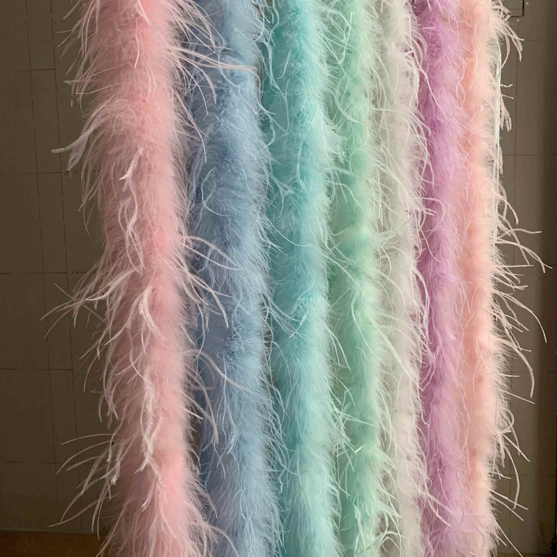 现货供应1层鸵鸟毛条 婚纱礼服舞台装饰鸵鸟毛条 满10条包邮