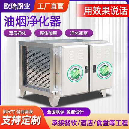 油烟净化器商用饭店餐饮低空排放油烟净化器烧烤静电式油烟分离器
