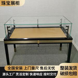 轻奢珠宝首饰柜展示柜玻璃陈列柜台翡翠钻石玉器展柜工厂加工
