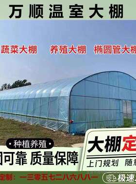 温室大棚骨架钢管全套养殖种植家用农用蔬菜椭圆连栋热镀锌棚