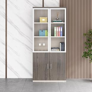 办公柜文件柜公室落地储物柜家柜用带子玻璃书办柜111老板收纳资