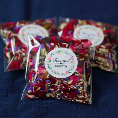 天然玫瑰干花瓣五彩纸屑婚礼派对装饰撒花Confetti跨境可降解10g