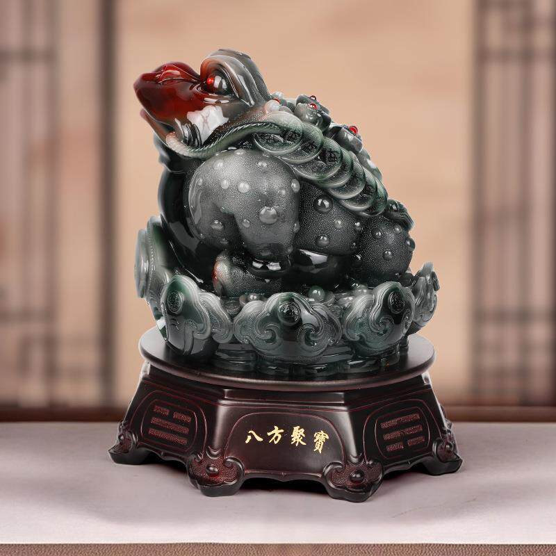 金蟾摆件JDX招财大号三足蟾蜍业开礼品金蝉店铺饰收办公室银台装