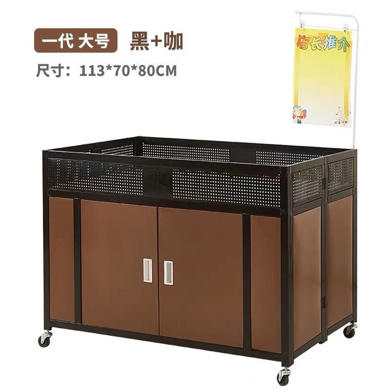 超市促销车带轮子服装店展示架商场甩货车可折叠移动摆摊小推车