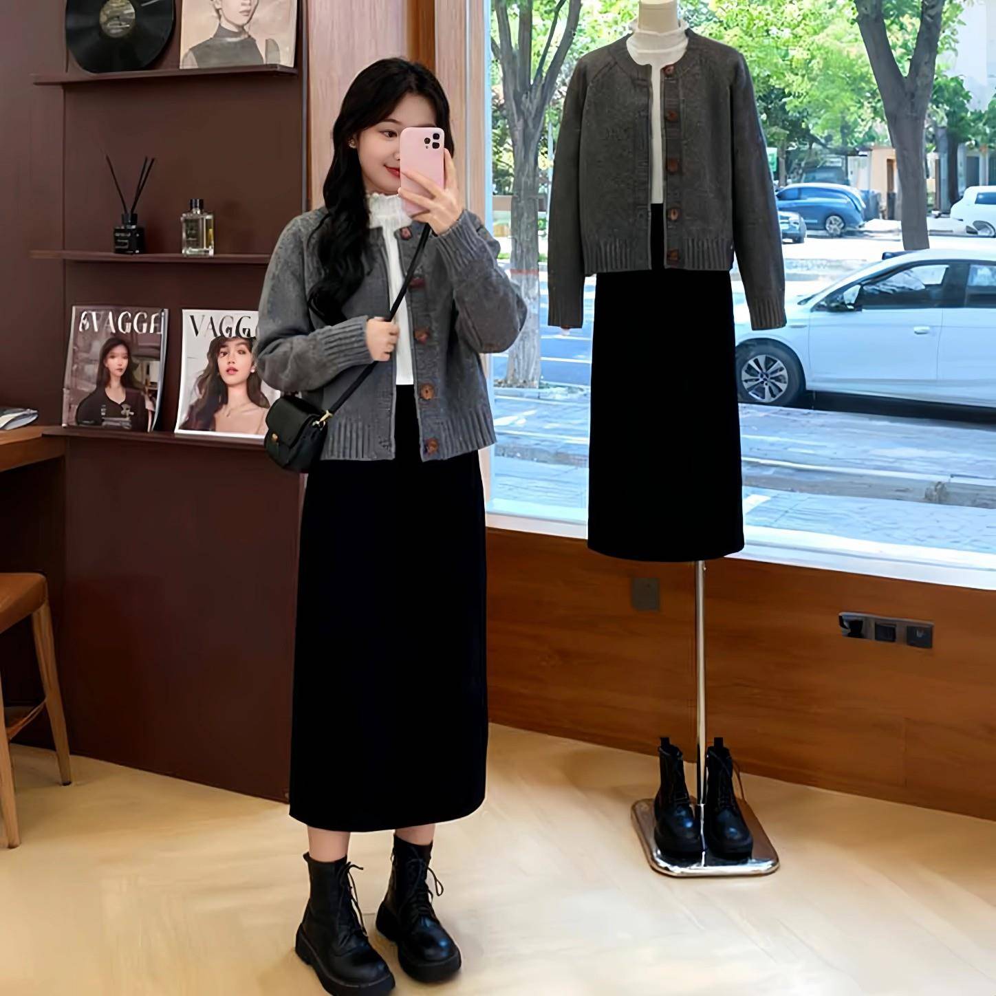 极速高级感韩版简约毛衣外套女开衫2026年春秋新款小个子短款针织