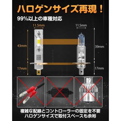 适用卡车40V高功率 高亮度 白光 6500K H1 led汽车大灯 雾灯