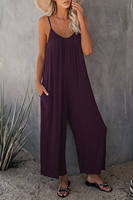 WoodBerry Womens Backless Spaghetti Strap Jumpsuit Summer thumbnail 5