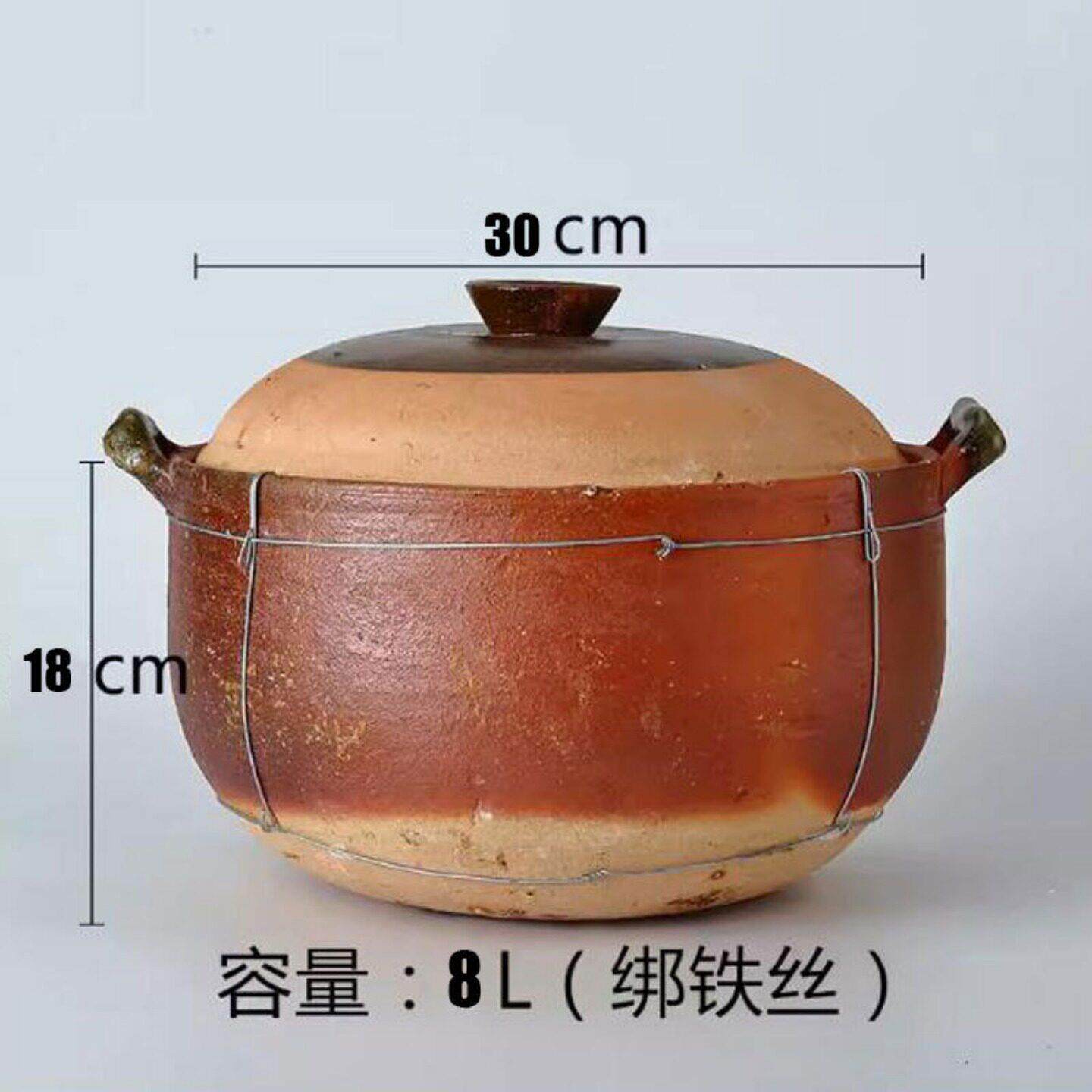 老式土砂锅潮汕砂锅煲汤熬粥健康老式砂锅土锅铁圈商用锅陶土砂锅