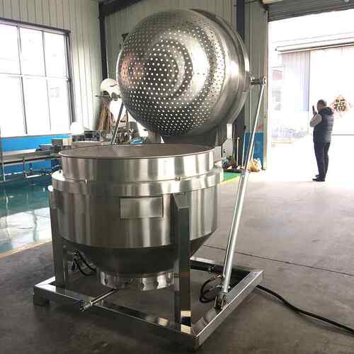 全646自动翻猪筐卤蹄煮水肉类焯锅燃气夹层电加热油炸锅海鲜漂烫