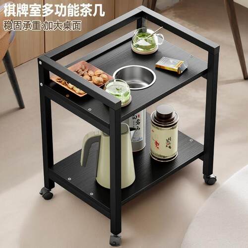 麻将茶几茶水架双层麻将桌小边几茶楼专用置物架棋牌室打牌茶水桌
