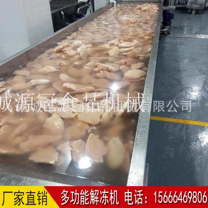 供应全自动肉类解冻机气泡式猪蹄鸡翅化冻机解冻池鸭掌解冻流水线