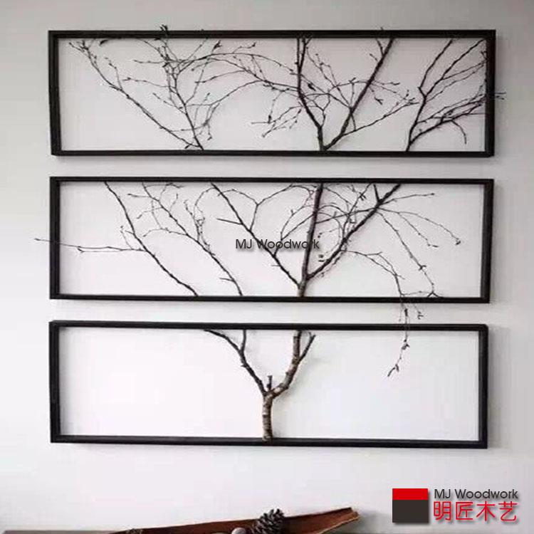 家庭会所别墅样板房酒店商业场所创意壁画装饰画树枝画枯枝装饰画图片