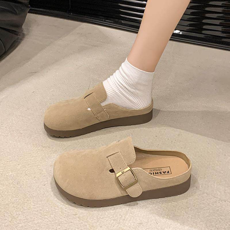 春秋厚底勃肯鞋包头半拖鞋女外穿2026新款懒人平底一脚蹬凉0125z,女鞋,勃肯鞋/软木鞋,淘宝优惠券,粉丝福利购,淘宝优惠卷